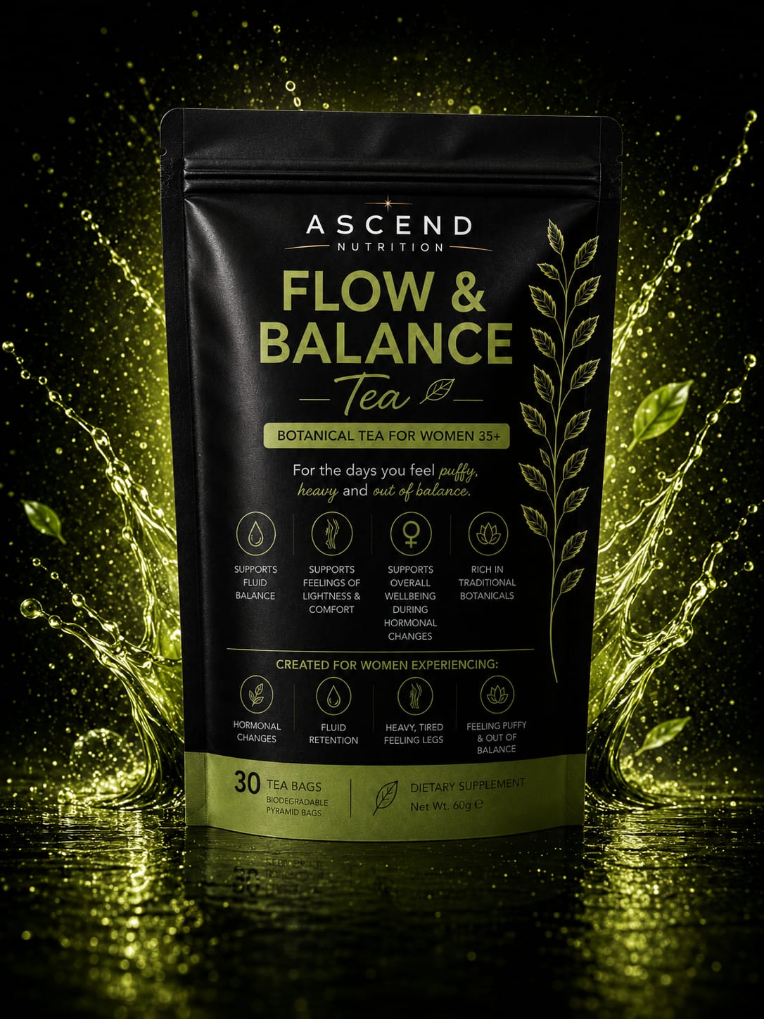 Ascend Flow Tea | Herbal Wellness Tea for Bloating, Puffiness & Everyday Balance